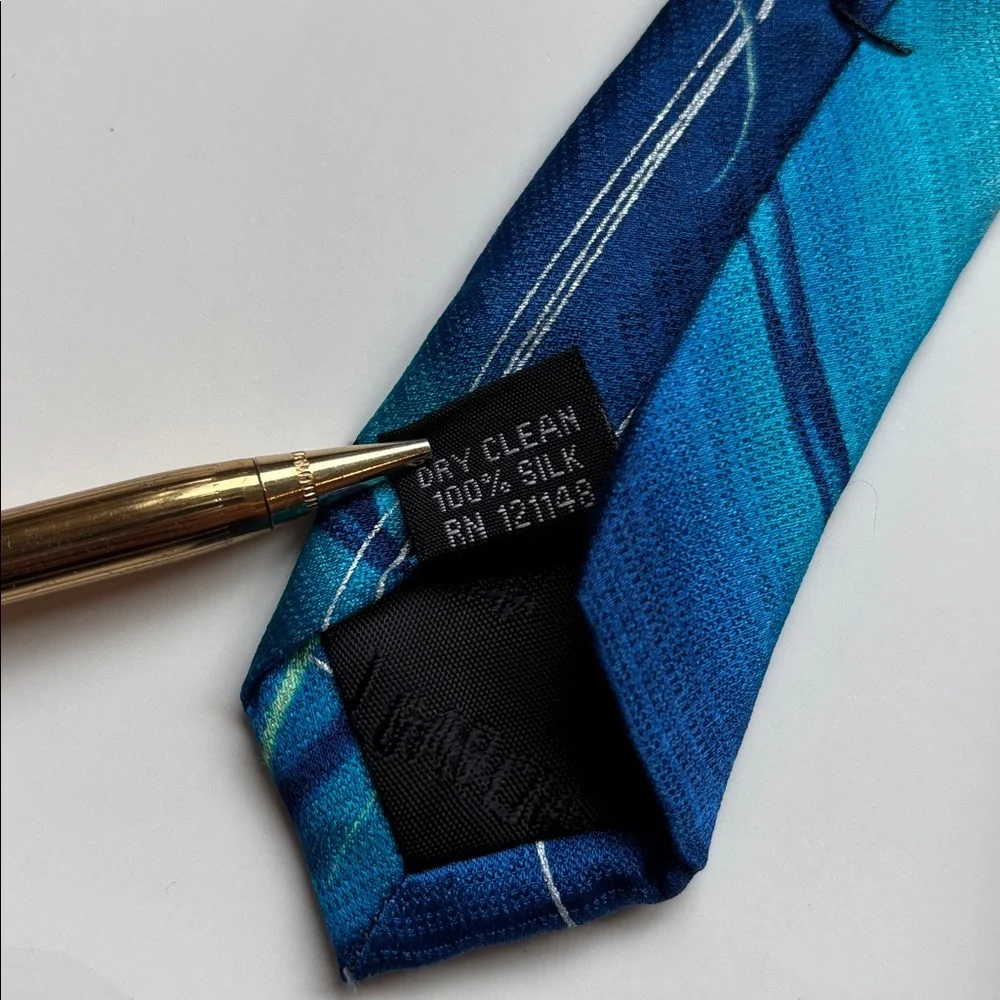J. Garcia Neck‎ Tie Not Necessarily A Tree Collection 57 Blue Silk Gift Mens