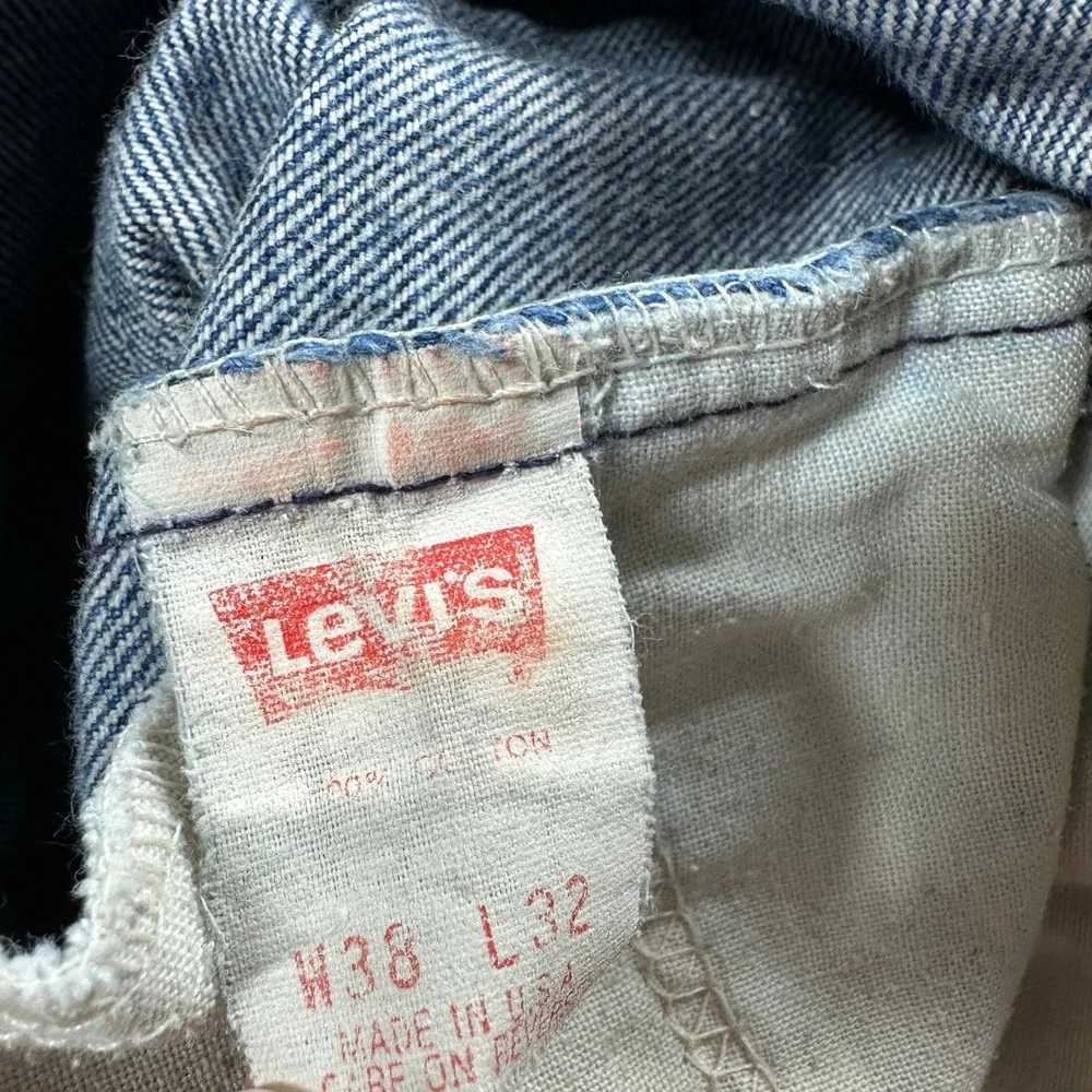 Vtg Levi's 517 Orange Tab Jeans Mens 38x32 (fits 34x28) Bootcut Made in USA