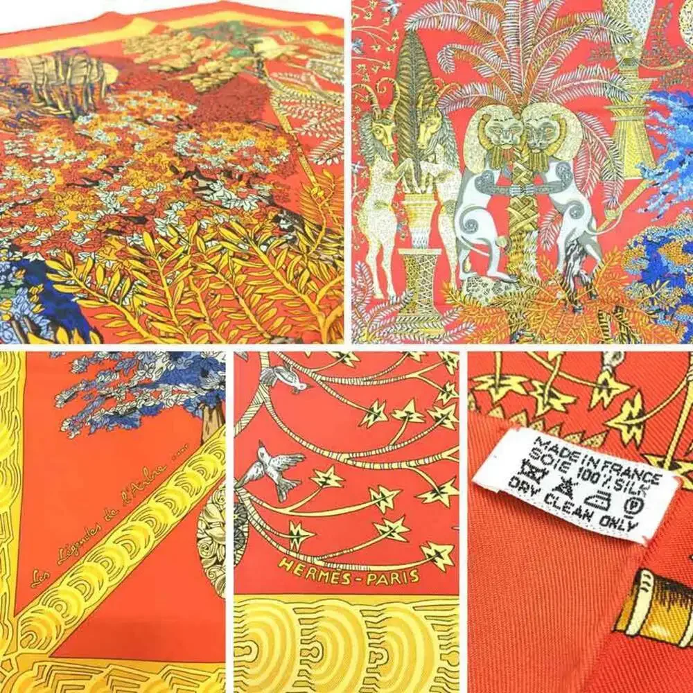Hermes orange silk