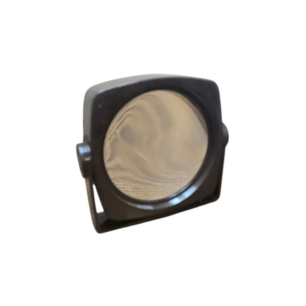 80s Square Vanity Mirror Magnified Side Brown Plastic Stand Adjustable Tilt‎