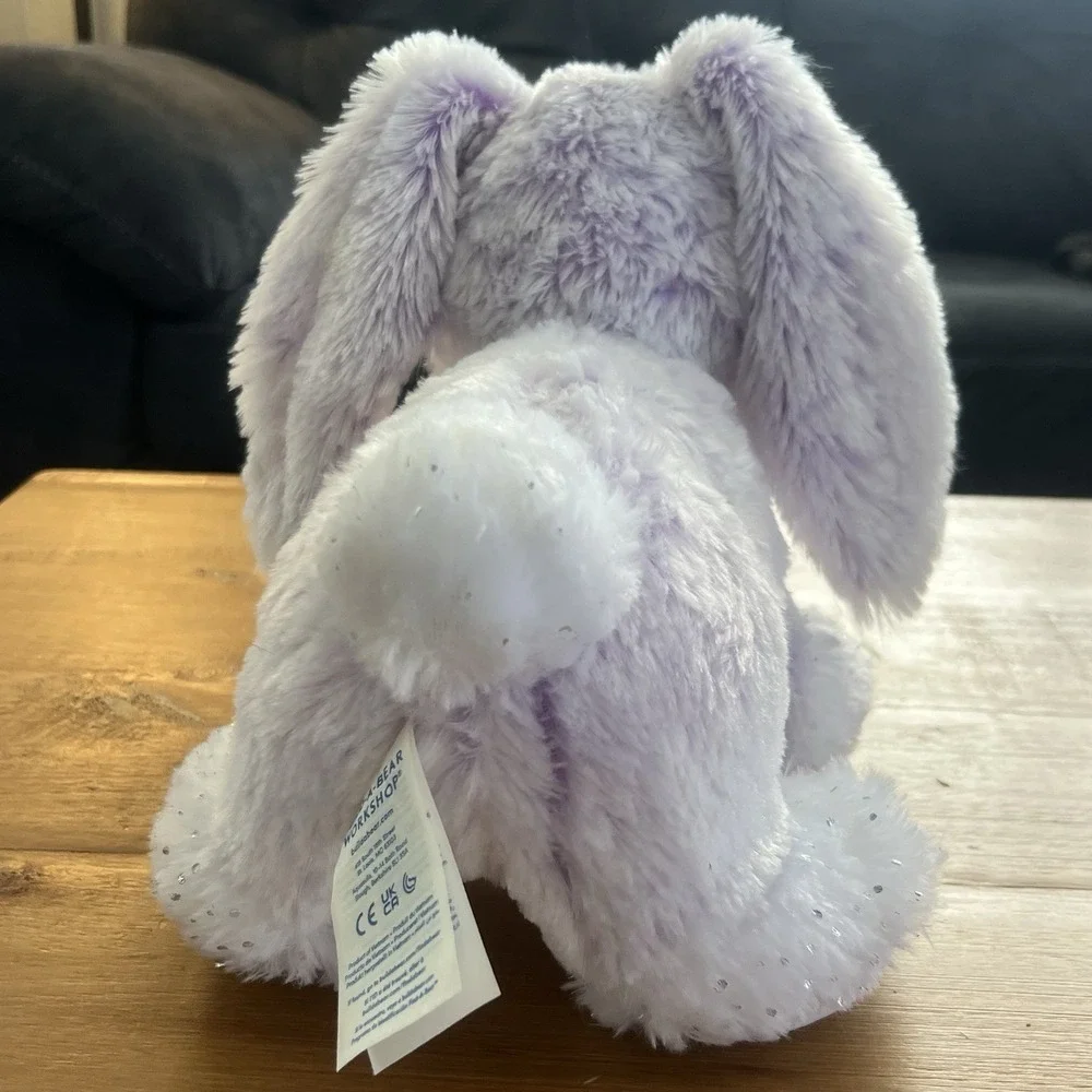 Build a Bear Sugar Plum Bunny Plush Purple Plush With Floppy Ears Easter Merry