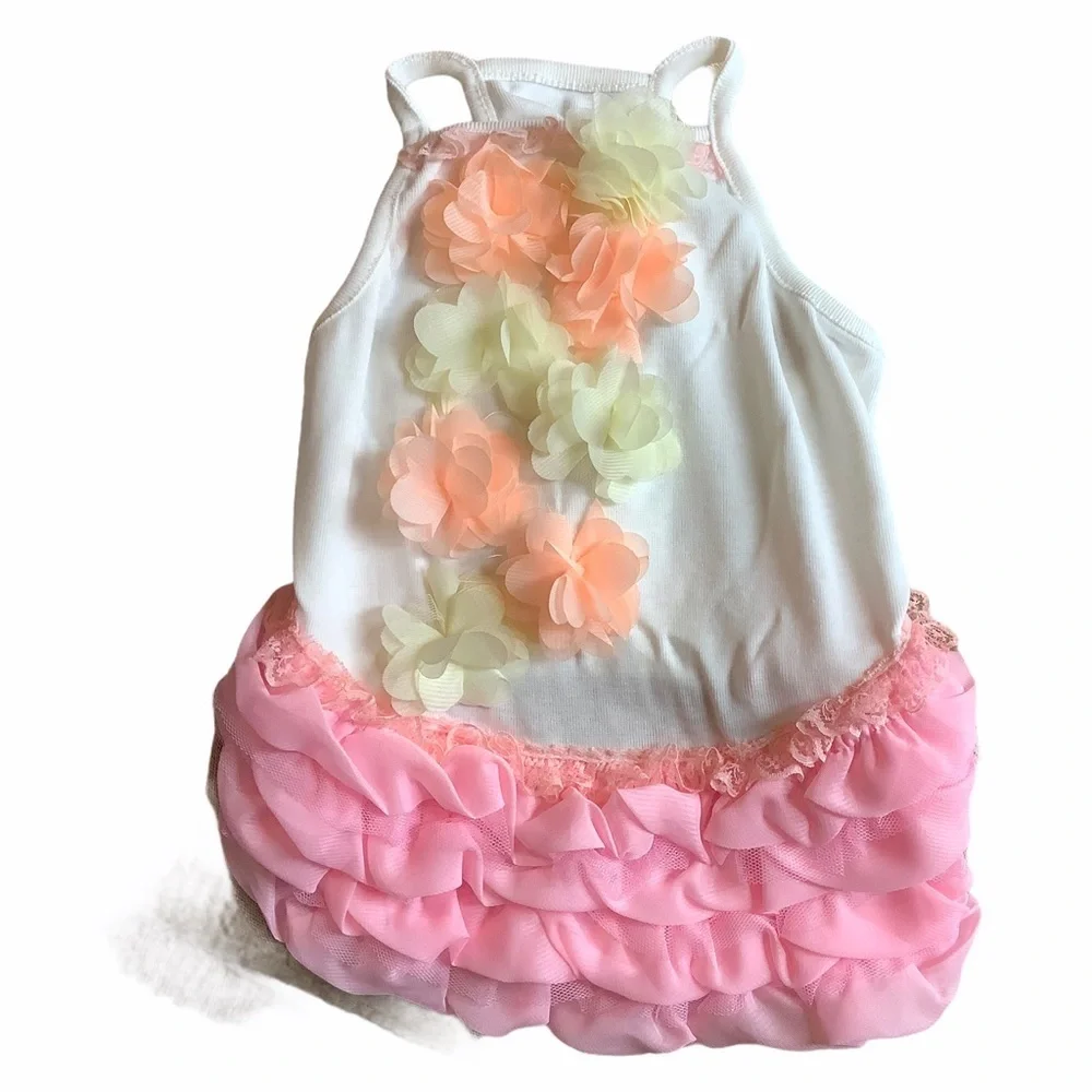 New Parisian Pet‎ Floral Flower Ballet Dog Dress Costume Outfit 15