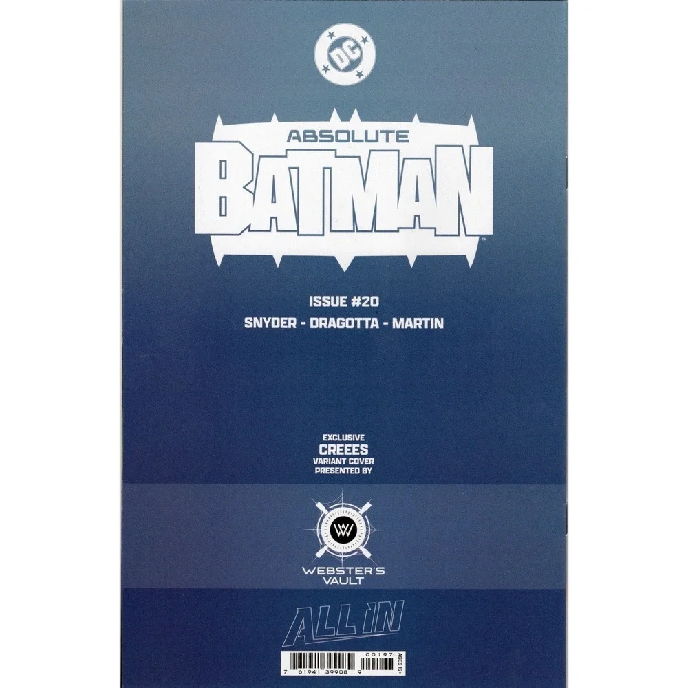ABSOLUTE BATMAN #20 CREEES LEE VIRGIN COVER