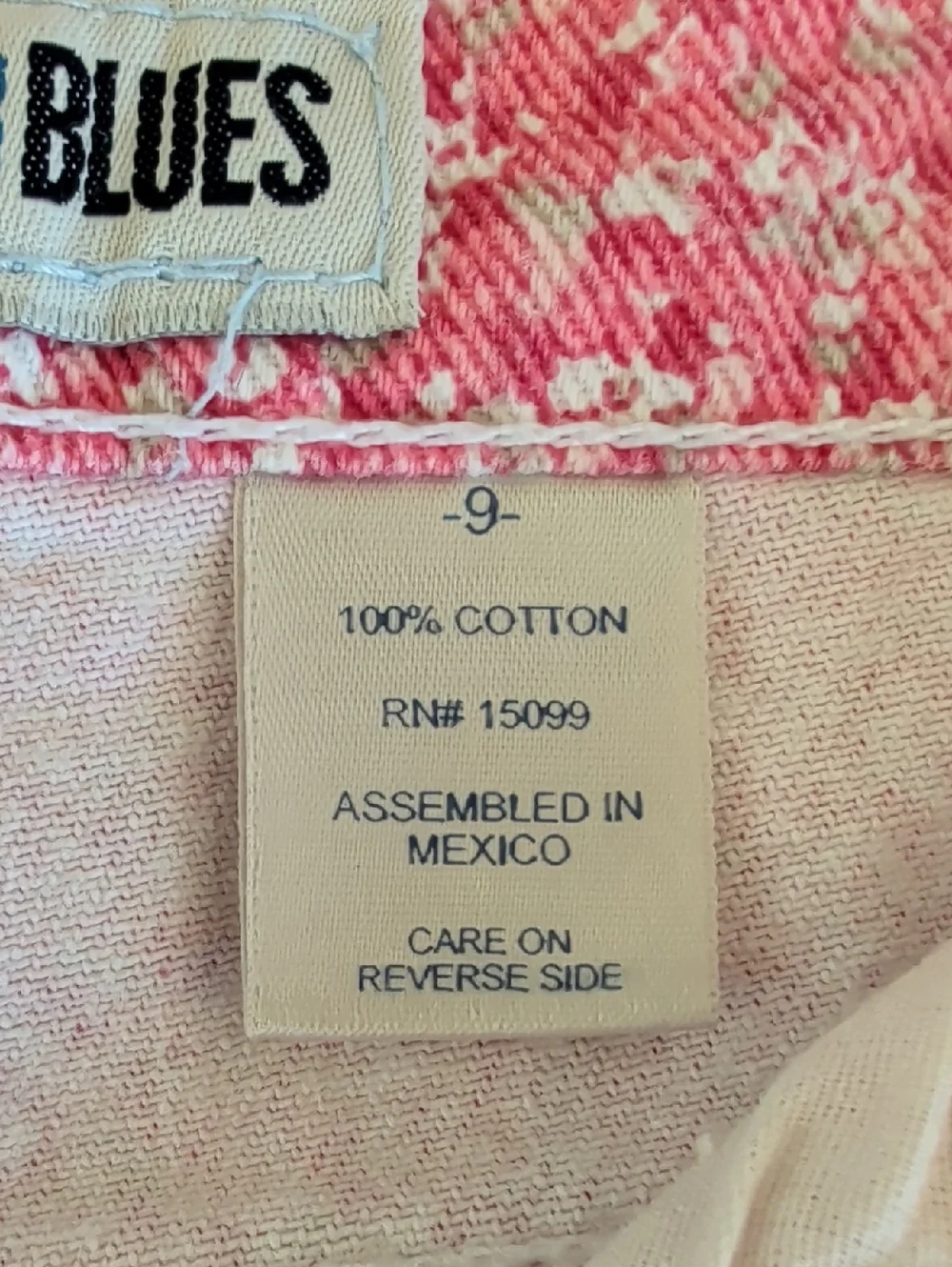 Vtg. Canyon River Blues High-Waist Floral Frayed Hem Shorts Junior 9 Pink White
