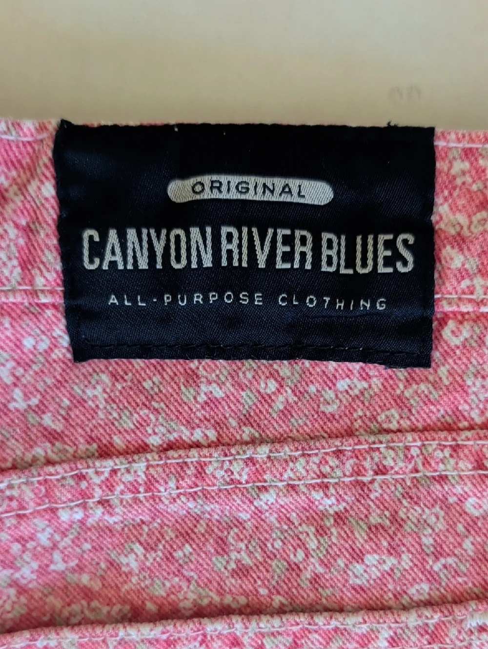 Vtg. Canyon River Blues High-Waist Floral Frayed Hem Shorts Junior 9 Pink White