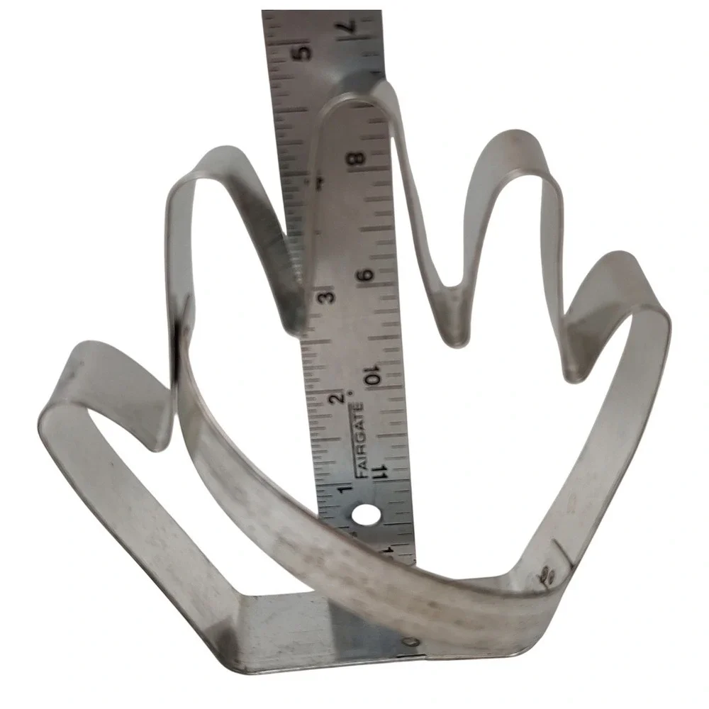 Large Vintage Cookie Cutters Snowflake Moose Hand House with Handles Set of Four