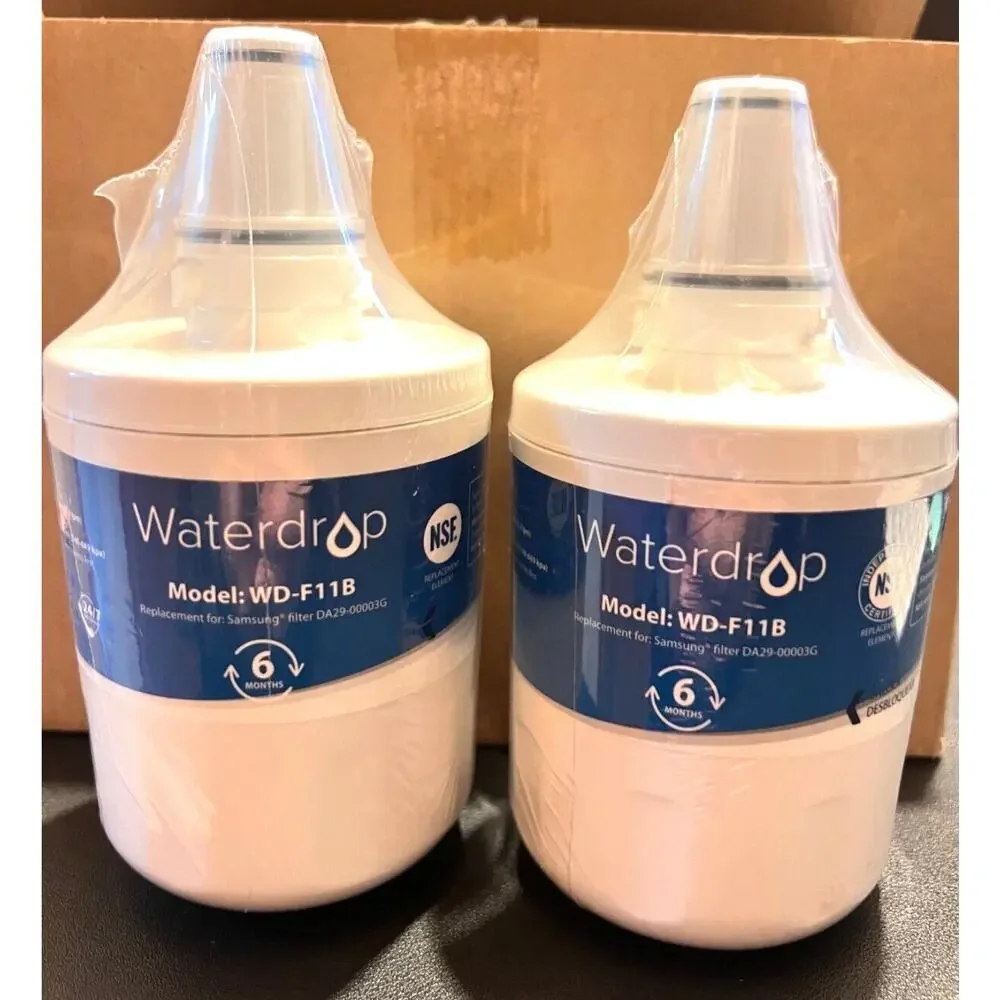 NEW 2 Waterdrop WDF11B Refrigerator Water Filter Replacement Samsung DA29-00003G