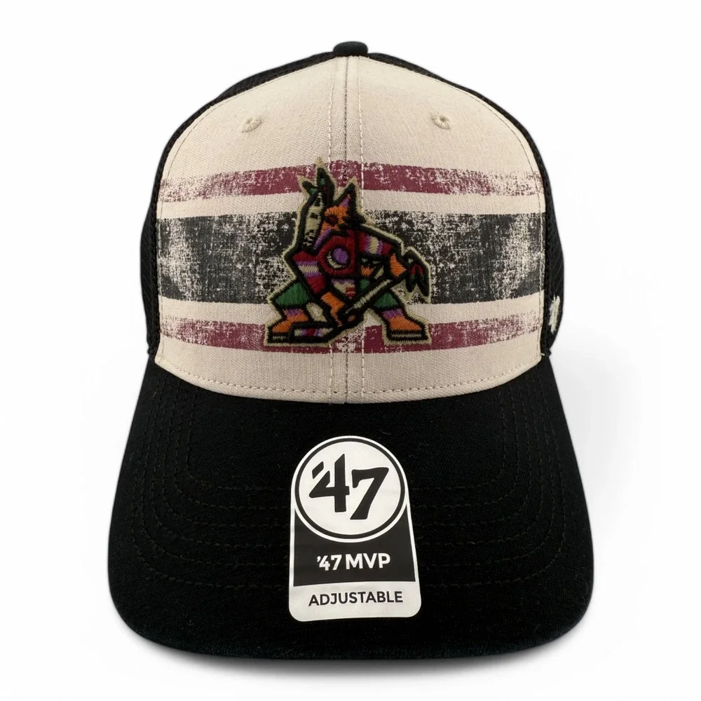 '47 Brand Arizona Coyotes NHL Vintage Style Logo MVP Mesh Back Snapback Hat Cap