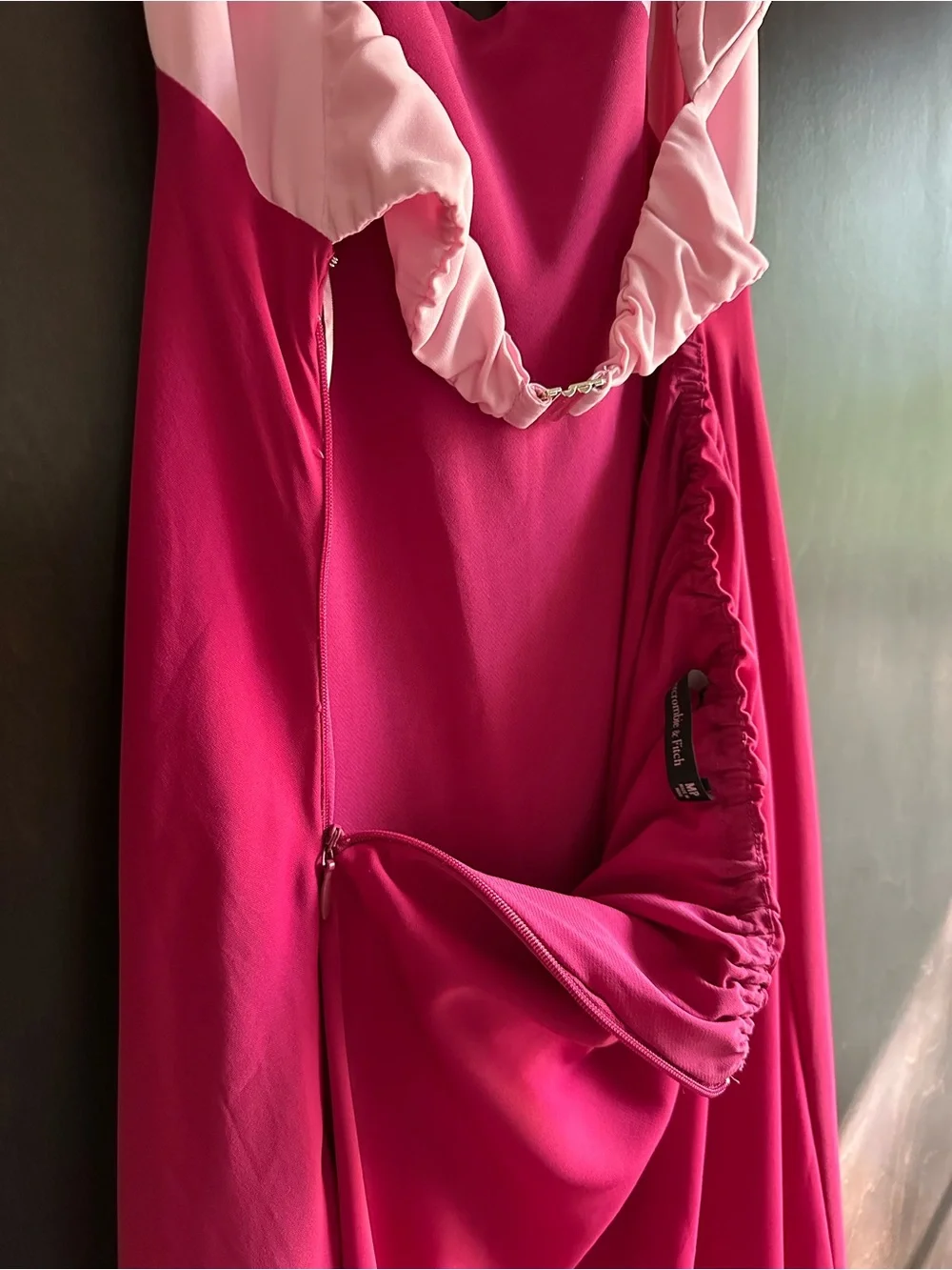 Abercrombie & Fitch Two-Tone Pink Maxi Slip Dress