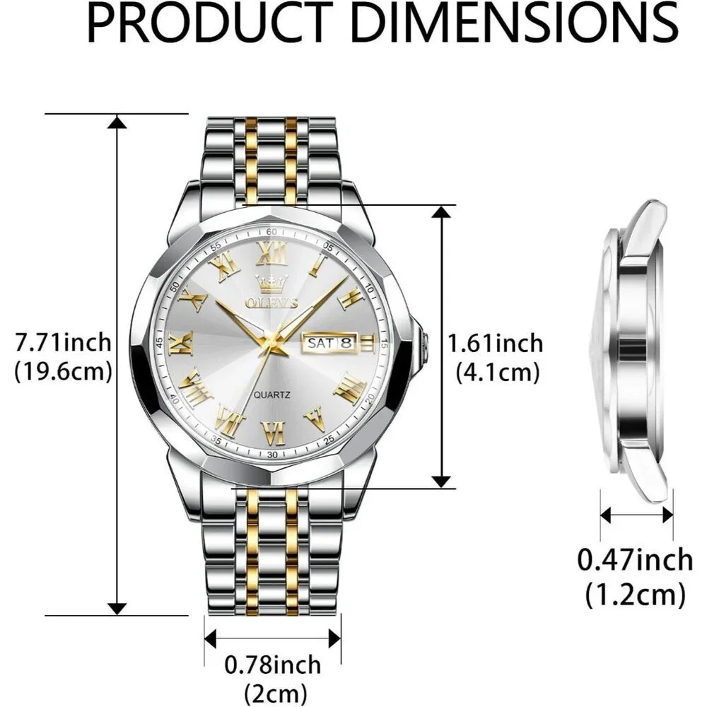 Olevs white luxury dial