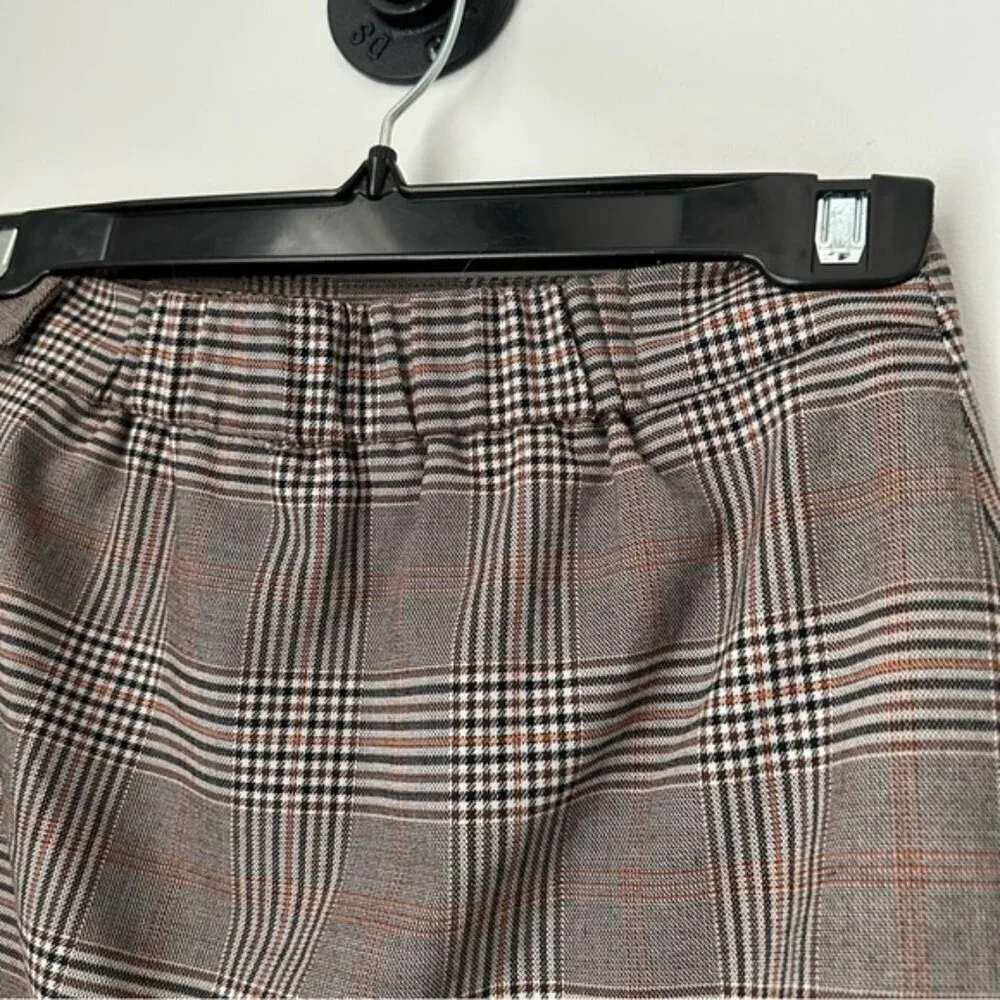 b+ab Plaid Wrap Mini Skirt