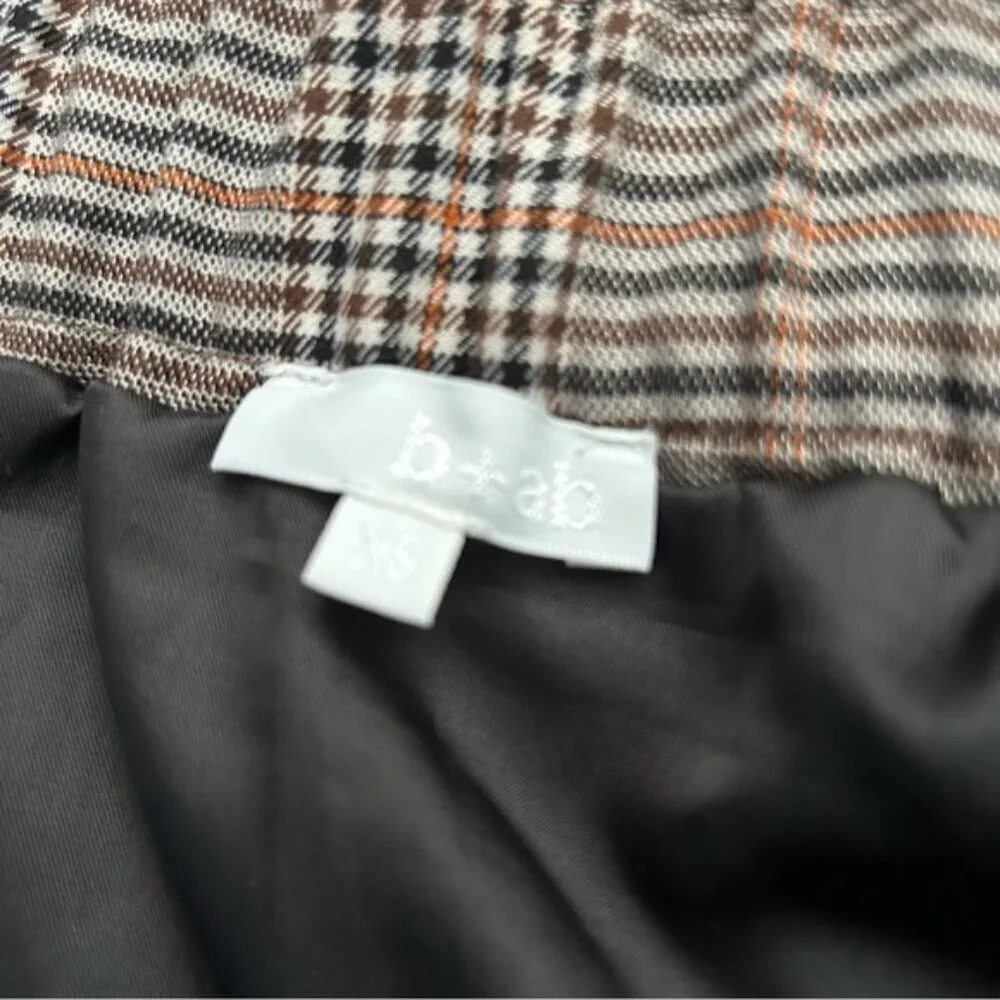 b+ab Plaid Wrap Mini Skirt