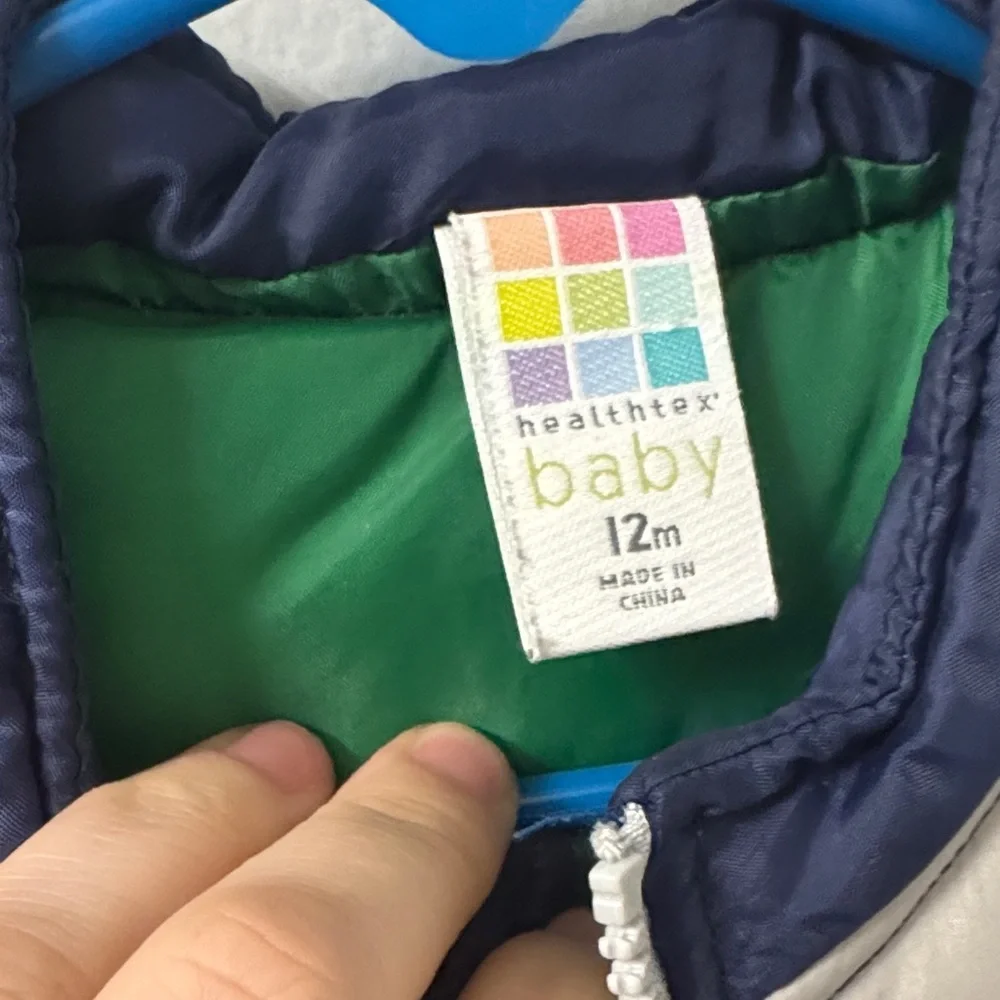 Kids' Navy and Gray Puffer Vest