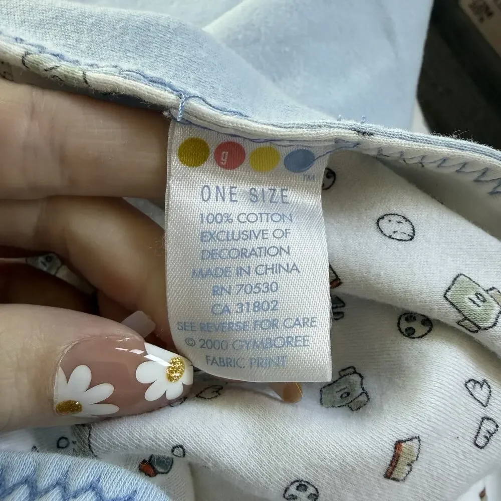 Vintage Baby Boy Gymboree Baby Baseball Sports Blanket Reversible HTF 2001 Lovey