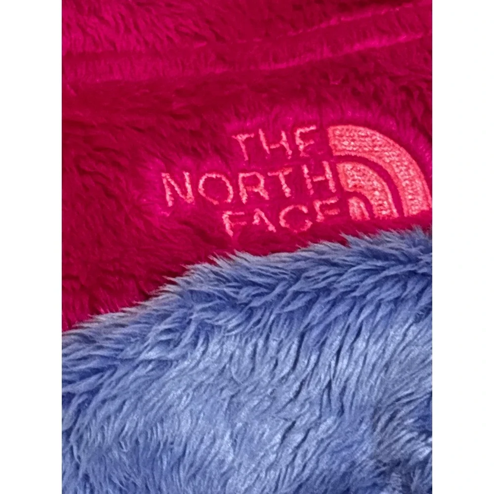 Two The North Face Infant Osito Fleece Beanie Hats Bundle Pink & Blue 6-24M OS