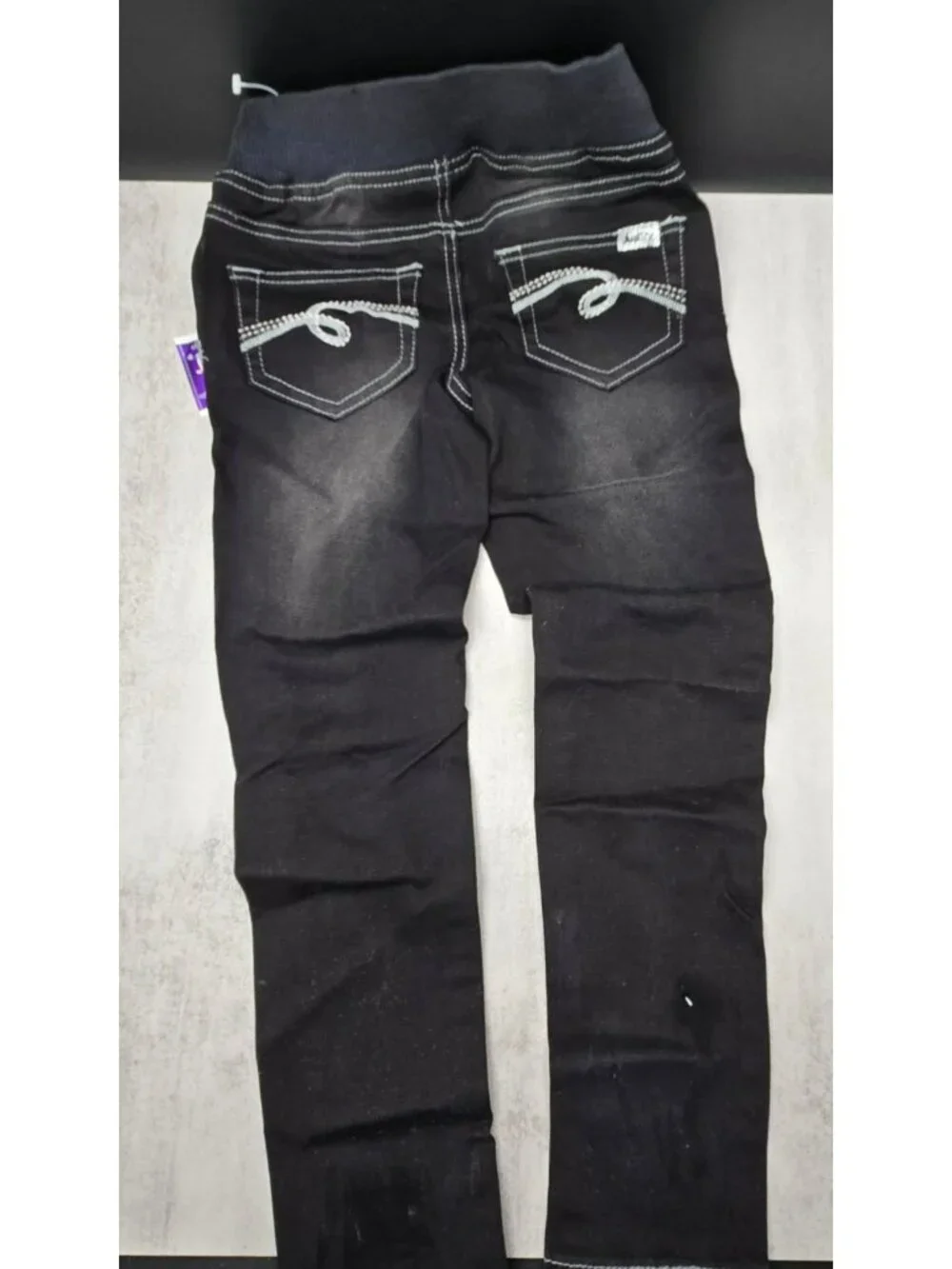Justice Girls Black Simply Low Jegging Pants Drawstring Waist Size 7R NWT JJ4282