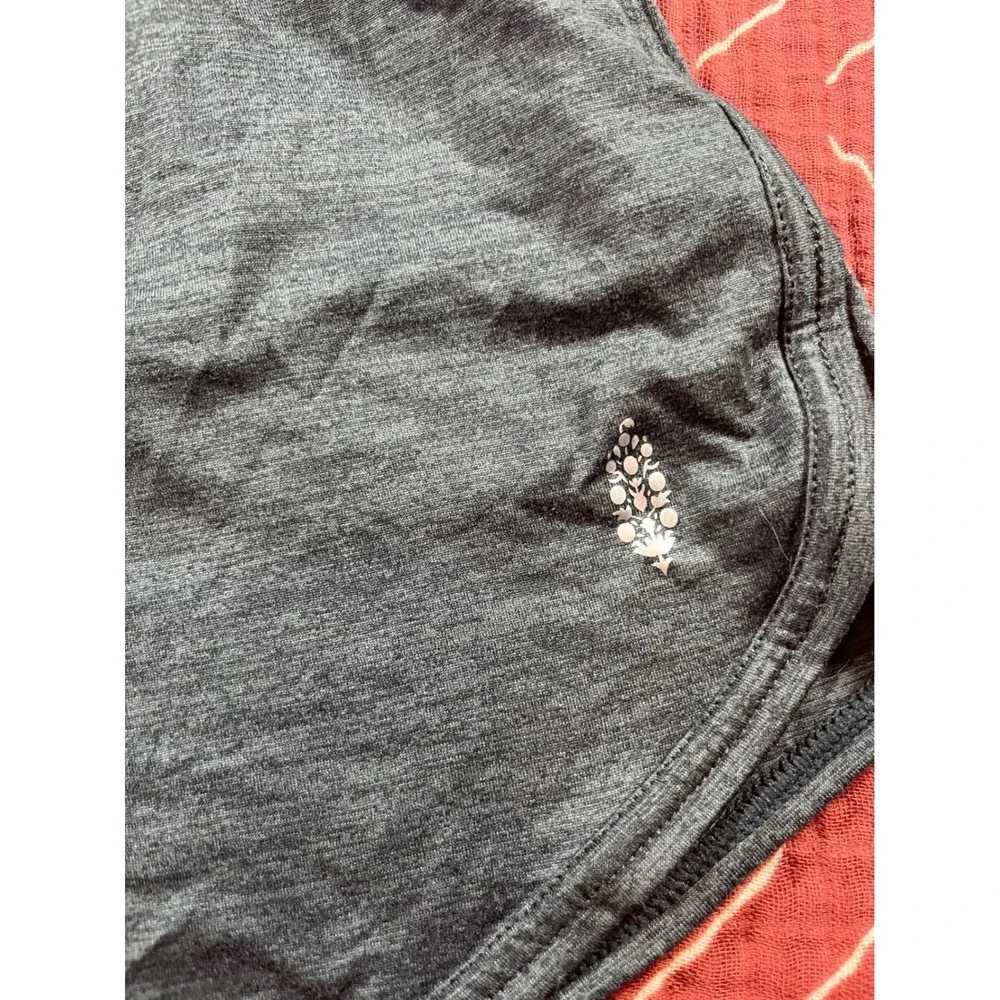 Free People Movement Charcoal Grey High Waisted Dolphin‎ Hem Shorts Womens