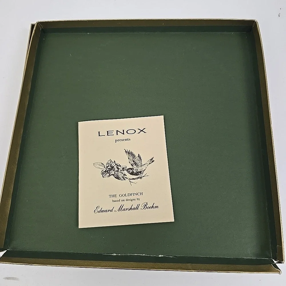Lenox China Boehm The Goldfinch Bird Plate 1971 Limited Edition USA