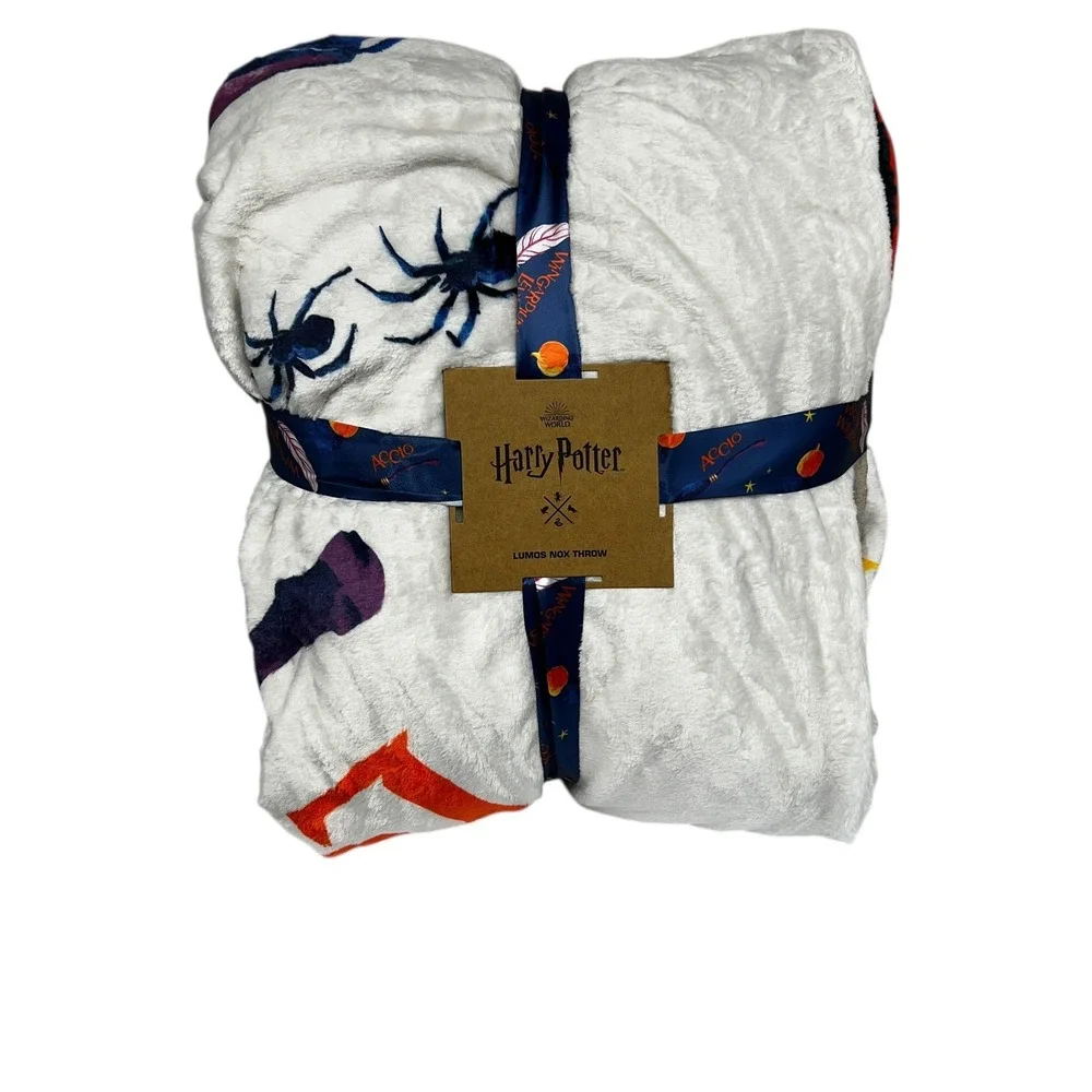 Harry Potter Chicago Lumos Nox Throw Blanket Hogwarts Plush Super Soft! Navy Owl