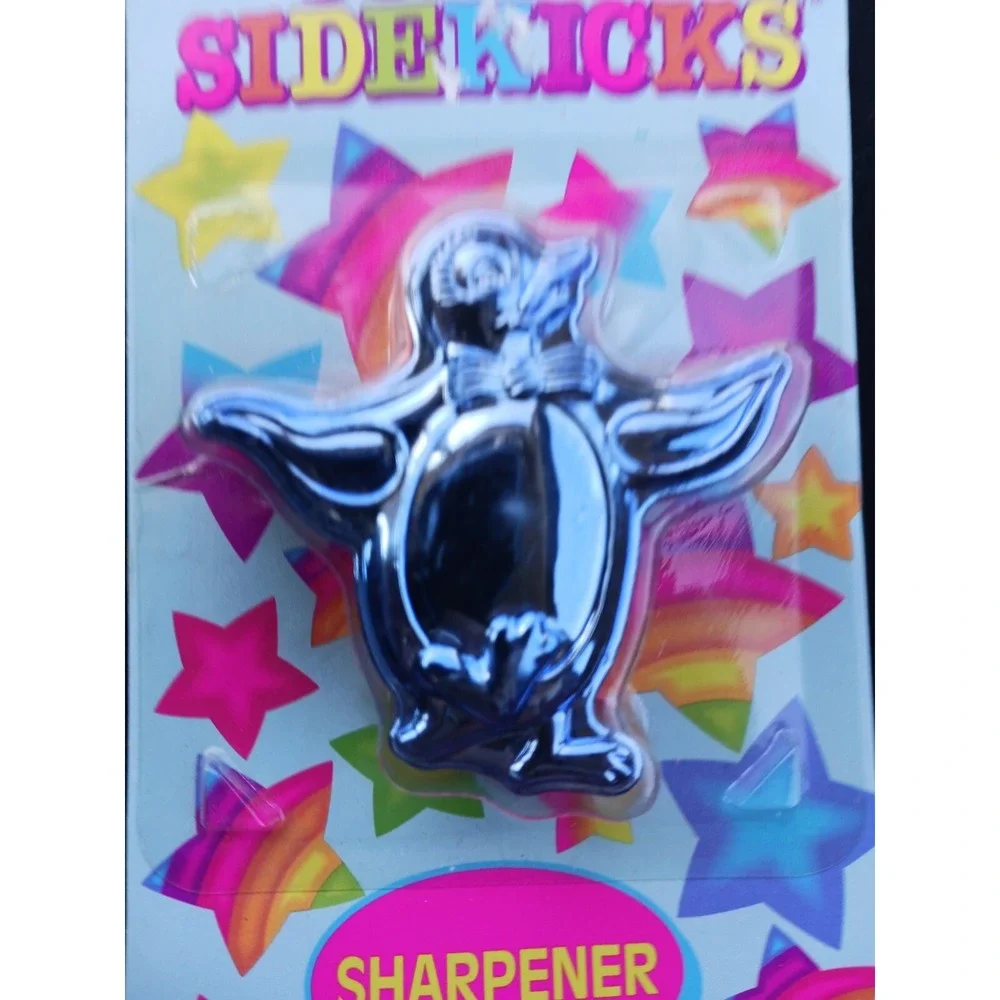 🐧90s‎ Lisa Frank School Sidekicks Sharpener Metallic Penguin in Box