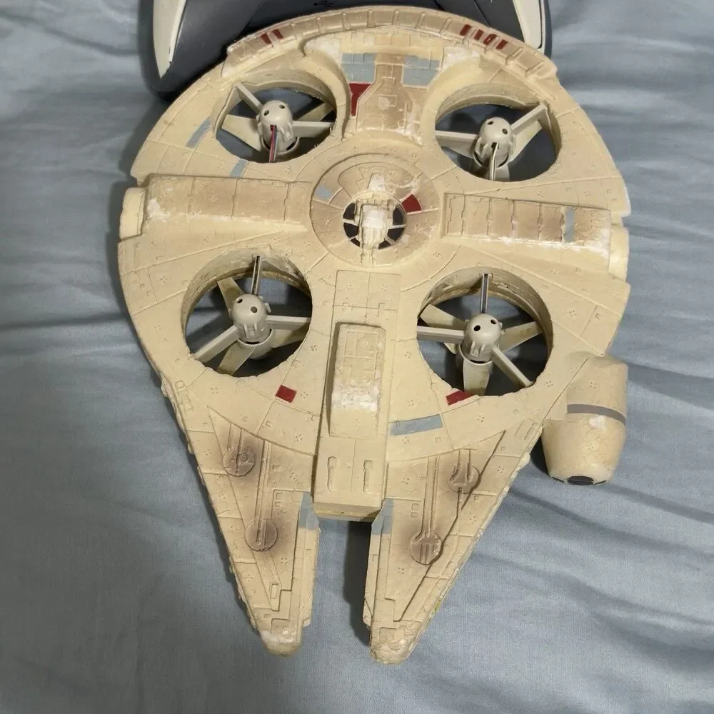 Star Wars Millennium Falcon Remote Control Airplane Toy Beige Gray