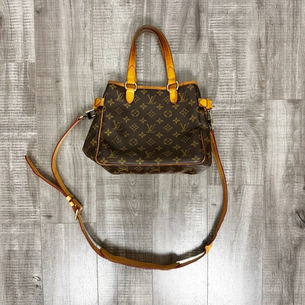 Louis Vuitton 2005 Batignolles Vertical Pm Brown Monogram Bag w/ Strap