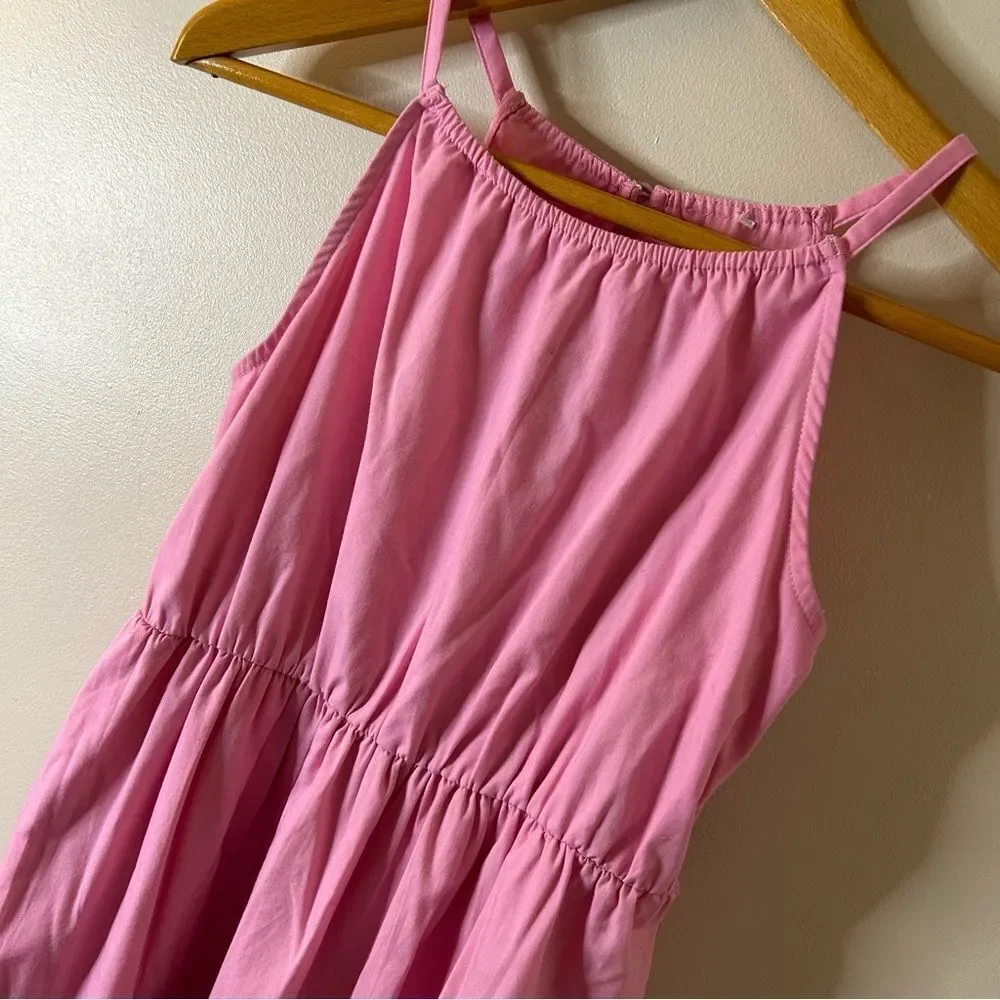 Abercrombie & Fitch 13/14 Pastel Pink Layered Tiered Maxi Prairie Dress Preppy