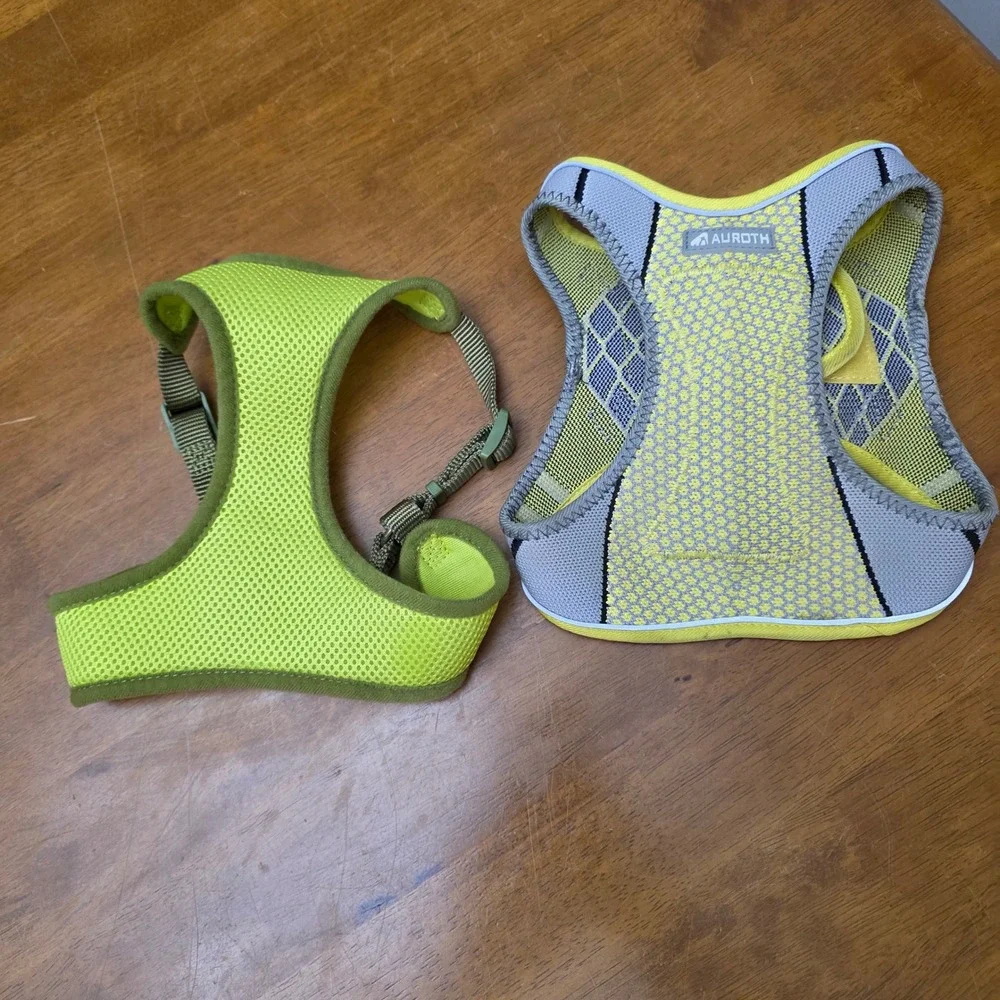 Auroth Dog Harness XL ‎ Comfortable Reflective Adjustable Padded Green 18-35