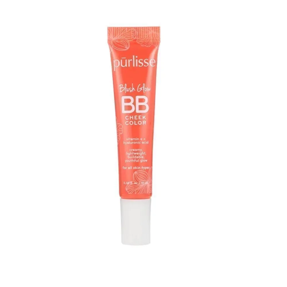 Pūrlisse Blush Glow BB Cheek Color in Vivid Coral