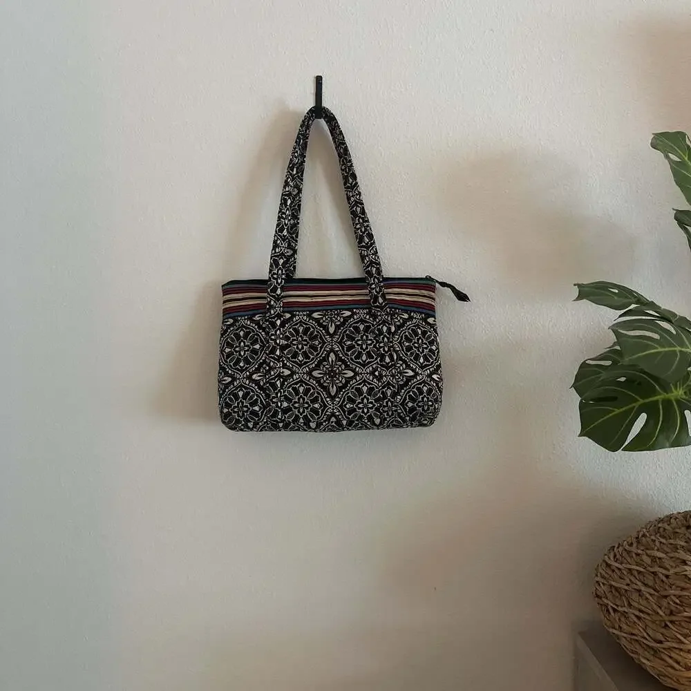 Vera Bradley Little Betsy Tote Bag Retired 2010 Barcelona Print Quilted Cotton