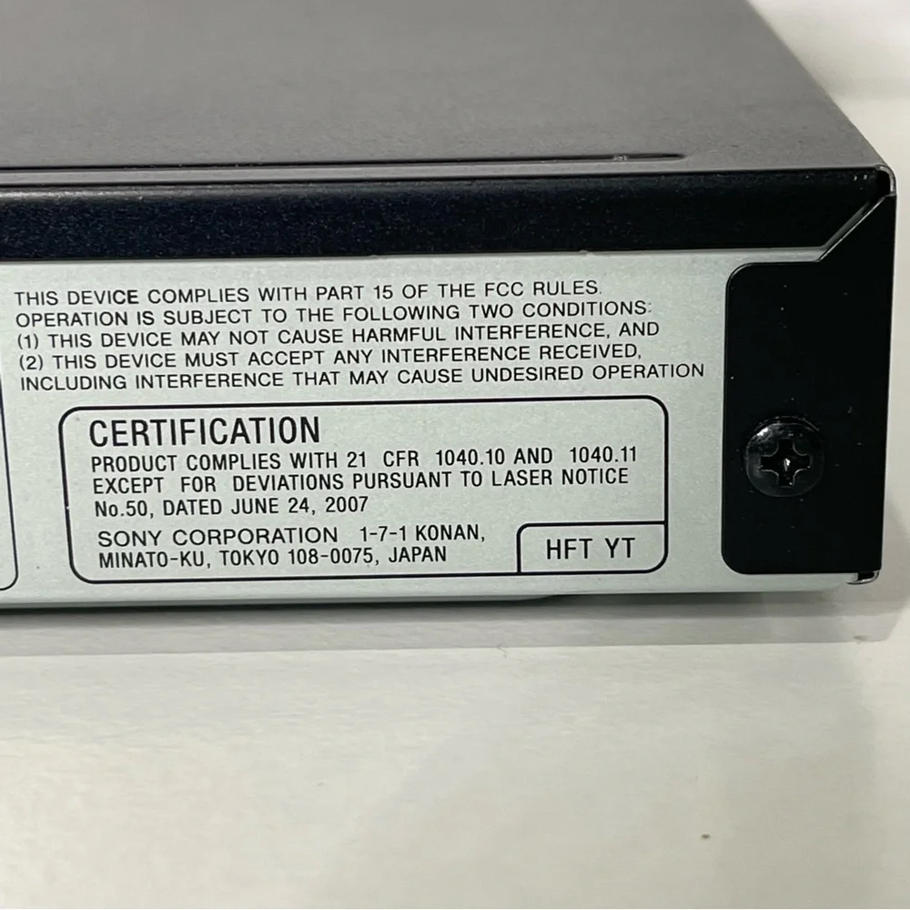 Sony CD/DVD Video Player Dolby Digital Compact Slim Black Model DVP-SR210P