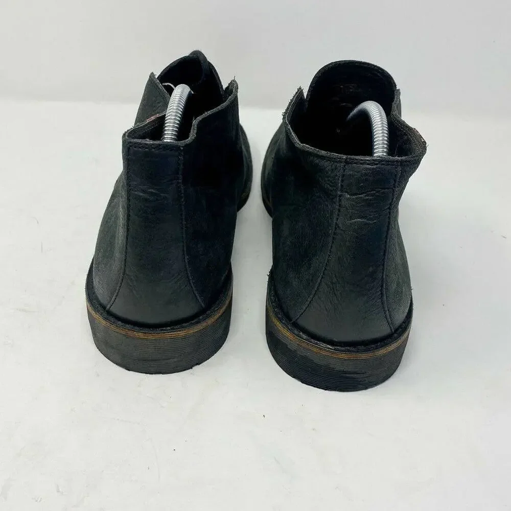 7 For All Mankind Mens Black Leather Desert Chukka Boots Size 11.5
