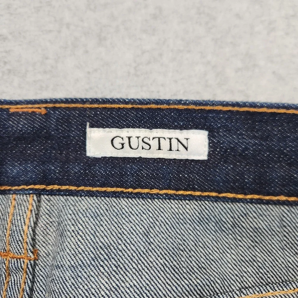Gustin Selvedge Jeans 32x30 Blue Dark Wash Indigo Red Line Slim Fit Made In USA
