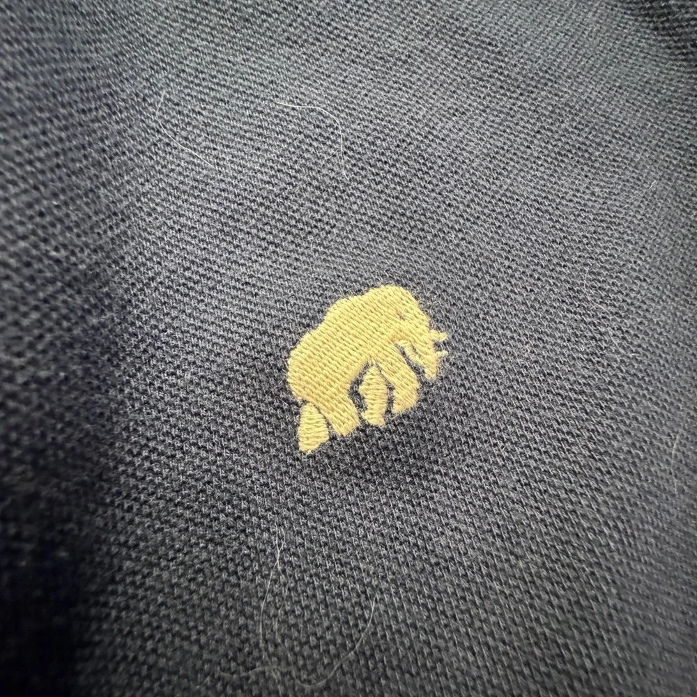Banana Republic Shirt Mens M Blue Organic Cotton Pique Elephant Logo Preppy