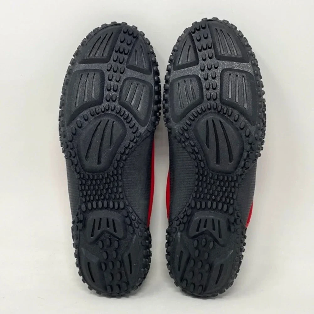 Omega Water Shoes Mens 10 Womens 11.5‎ Black Red Neoprene Mesh Slip On Beach