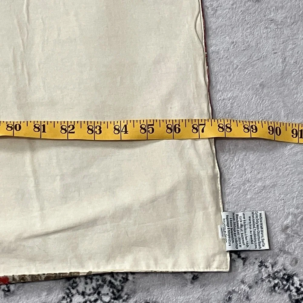 Pottery Barn Botanical Bird Table Runner Linen Blend Holiday Christmas 18X90