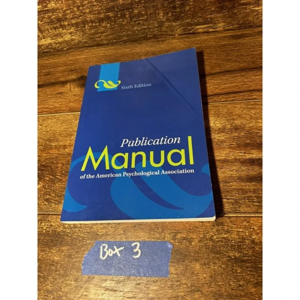 Publication‎ Manual of the American Psychological Association 6th Edition - 2010