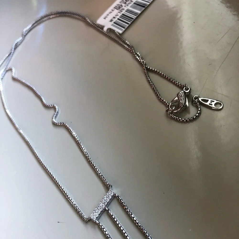 Adriana Orsini Sterling‎ Silver drop necklace
