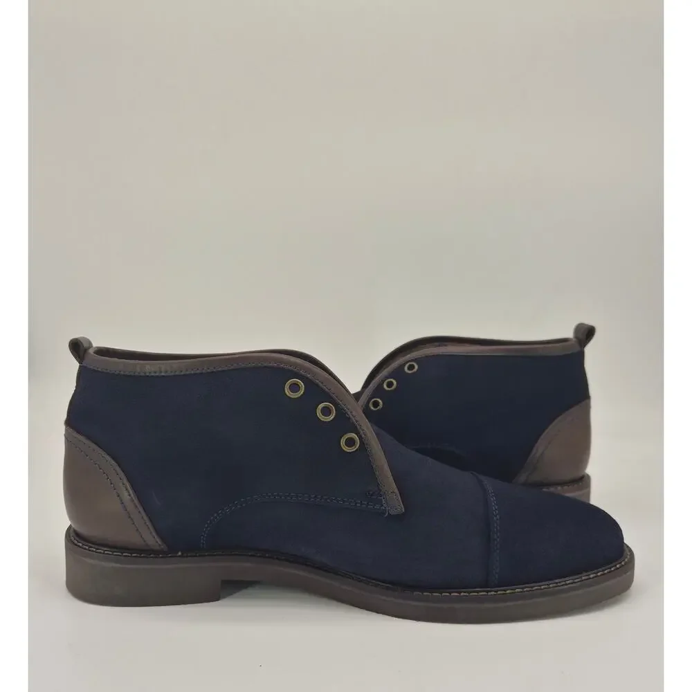 Marc Joseph New York Chukka Boots Men’s Size 41 Navy Brown Suede Leather