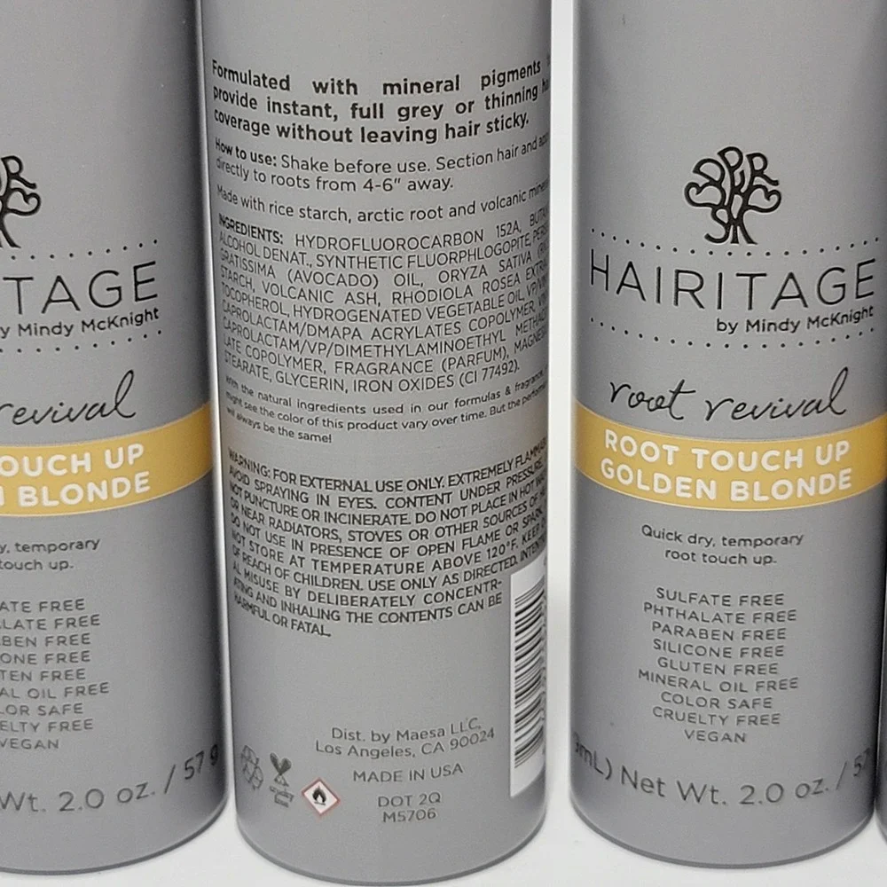 Hairitage Root Revival Root Touch Up Spray Golden Blonde 5-Pack Mindy McKnight