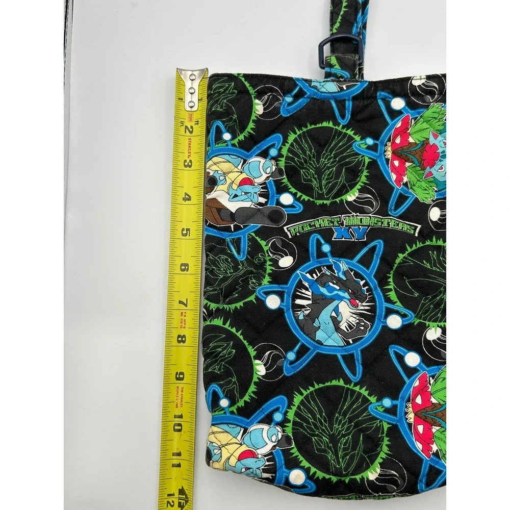Pokemon Pocket Monsters XY Quilted Bag Mega Charizard Venusaur Blastoise Black