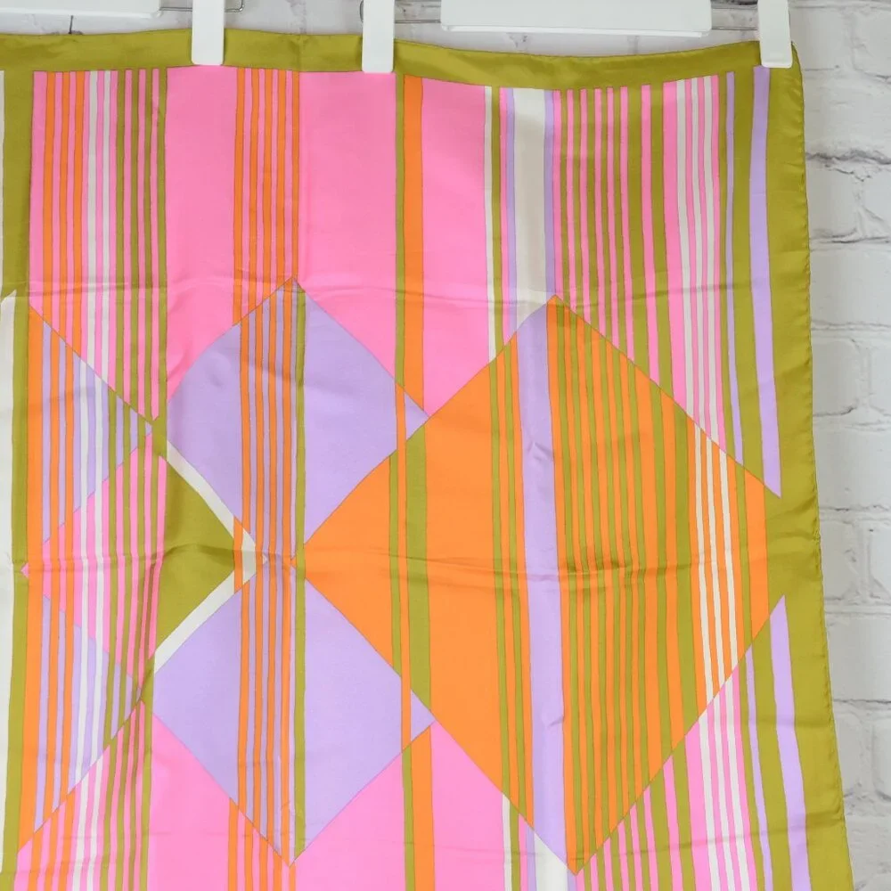 VTG DIOR Geometric Silk Twill Scarf