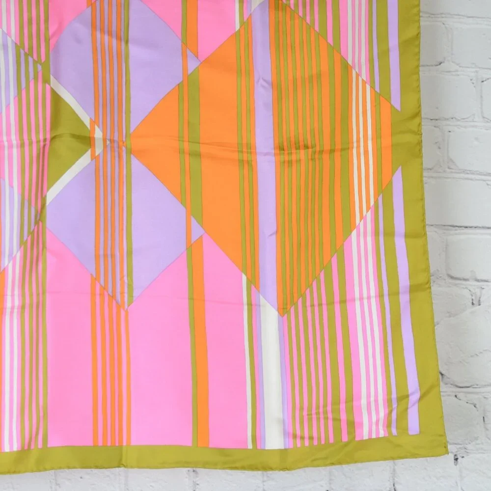 VTG DIOR Geometric Silk Twill Scarf
