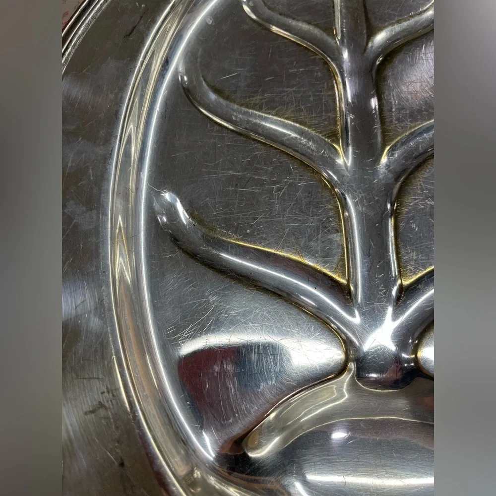Antique Silver Meat Platter with 