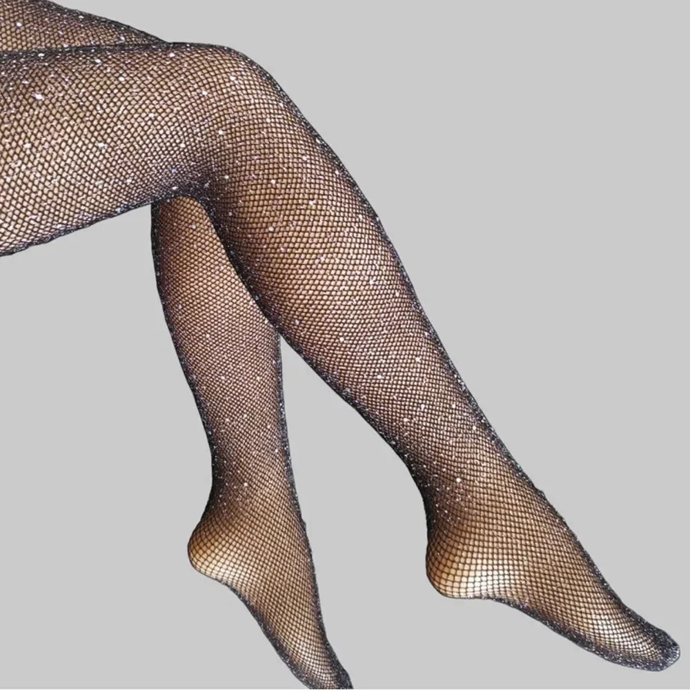 Diamond shimmering pantyhose stocking tights