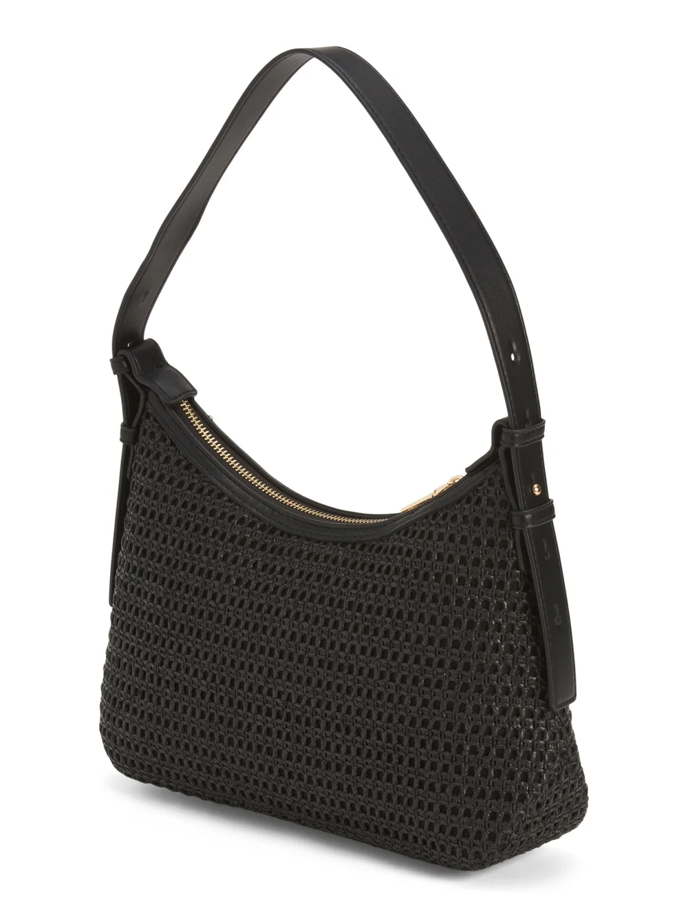 Rachel Zoe Black Woven Shoulder Handbag
