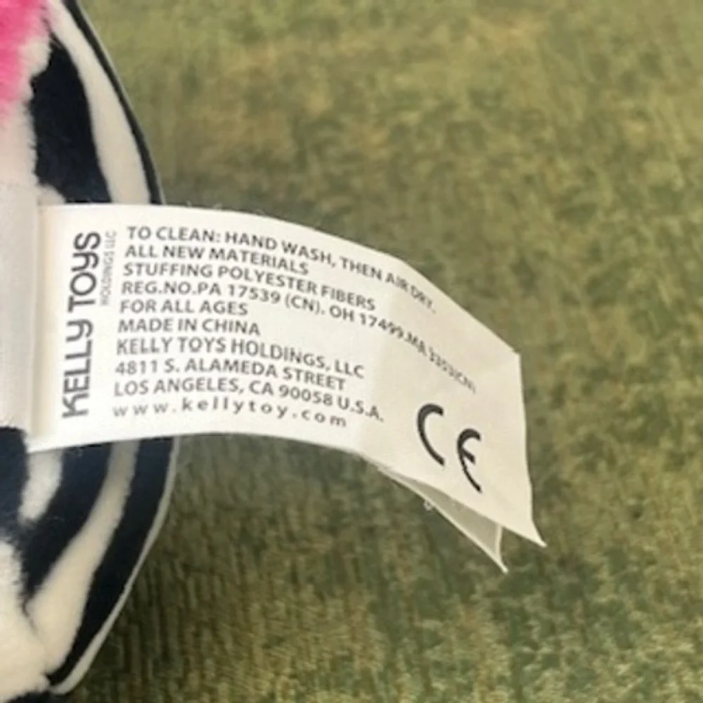 Squishmallows zebra plush