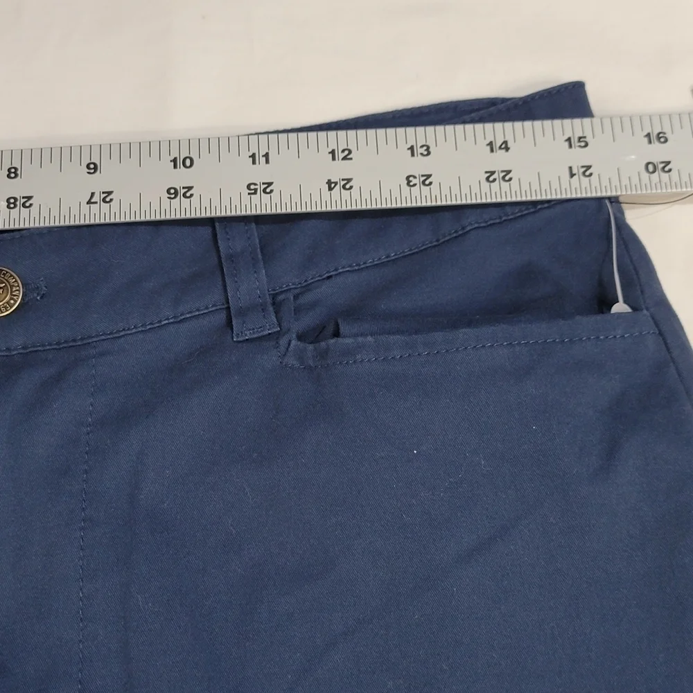 FRYE AND CO. Nightfall Navy Wide Leg Highrise Rough Hem Crop Jean Womens Size 10