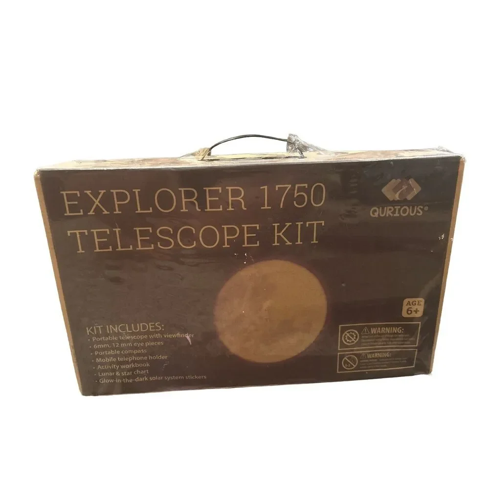 Qurious Space Kid's Explorer Telescope Gift‎ Kit Eco Carry Case 1750 NEW