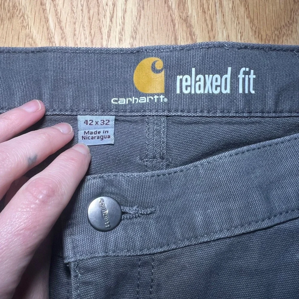 Carhartt Relaxed Fit Rugged Flex Upland‎ Field Work Pants Mens 42x32 Gray Baggy
